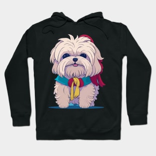 Maltese Dog Portrait Hoodie